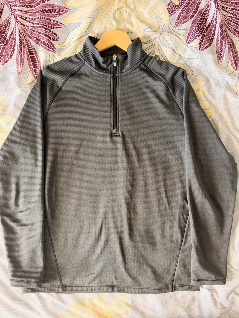 Cutter & Buck Peshastin Eco Fleece Recycled Mens Half Zip Pullover - Black